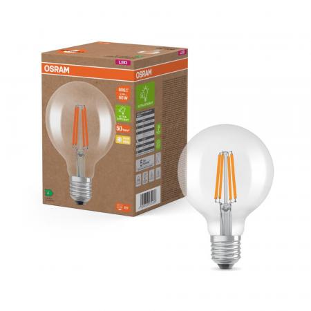 OSRAM E27 STAR Globe 95 besonders effiziente LED Filament Kugellampe 3,8W wie 60W 2700K warmweißes Licht